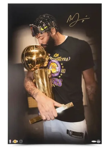 Anthony Davis Autographed 20X30 Photo Lakers "2020 Championship Celebration" UDA