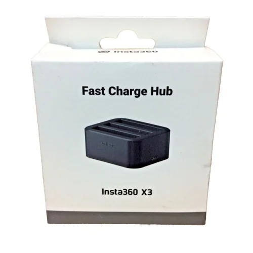 Insta360 X3 Fast Battery Charger Hub - Black, Sealed - Fast Charging for Your Action Camera