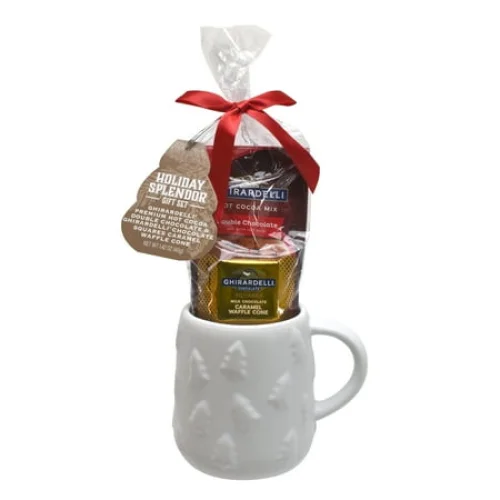 Ghirardelli Hot Cocoa & Chocolate Tree Mug Holiday Gift Set, 1.42oz