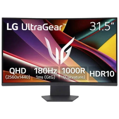 LG 32" UltraGear QHD Curved Gaming Monitor 180Hz 1ms Black 32G60WA-B