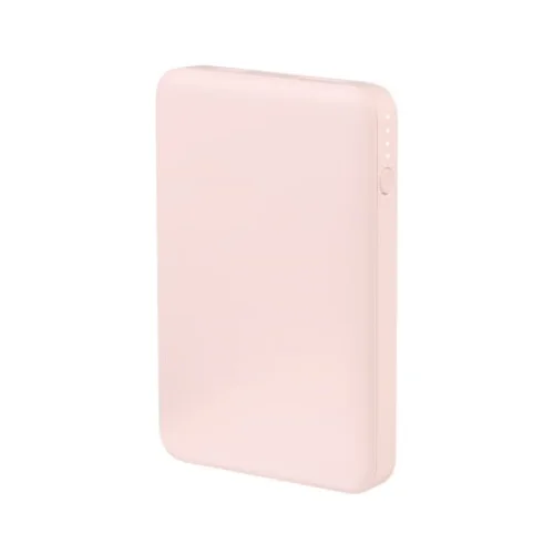onn 5000mAh Portable Power Bank with USB-C and USB-A ports, Compact Size, LED Indicator Lights, Pink - Compatible with iPhone, iPad, AirPods, Samsung Galaxy, Note, Pixel & More