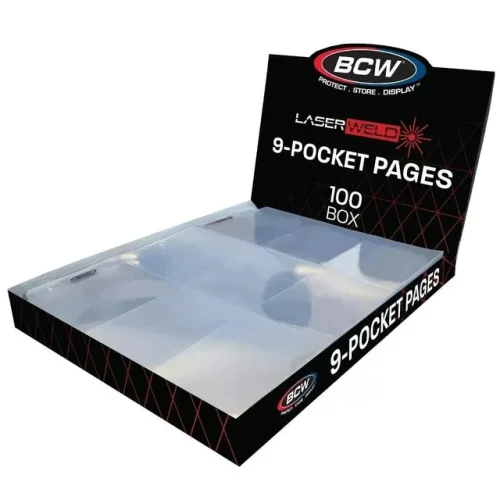 BCW LaserWeld 9-Pocket Pages 100ct Box FREE SHIP