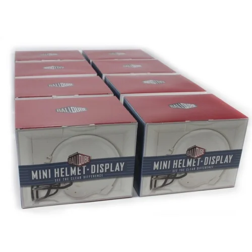 Ballqube Mini Football Helmet Display Case Box 8 Pack - Free Shipping!