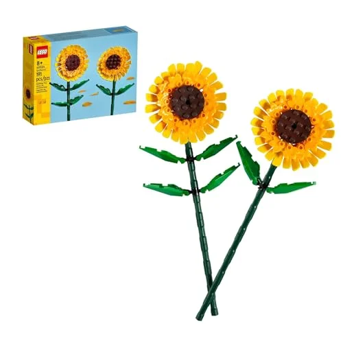 LEGO Sunflowers Building Toy for Kids, Girls and Boys Ages 8+ - Artificial Sunflowers for Home Decor and Display - Birthday Gift Idea for Lovers of Plants & Flowers - 40524