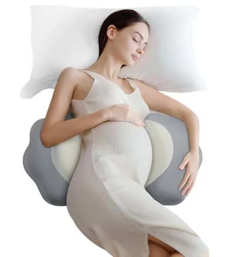 Pregnancy Pillows for Sleeping, Memory Foam Maternity Pillow Support for Back Belly HIPS, Adjustable Travel Wedge Pillow for Pregnant Women, Side Sleeping Pregnant Pillows with Cooling Pillowcase