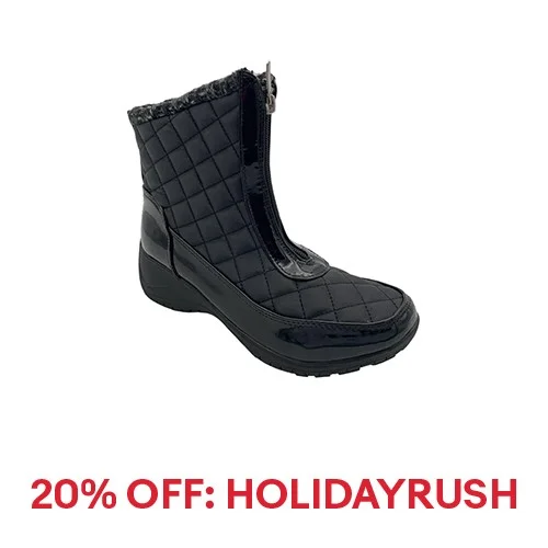 Khombu Waterproof Front-Zip Winter Boots Megan Black