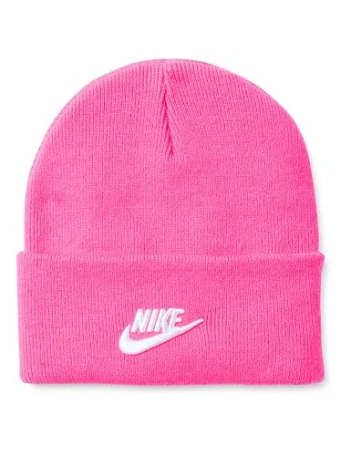 Nike Kid's Peak Futura Beanie, Hyper Pink/White, 1SIZE