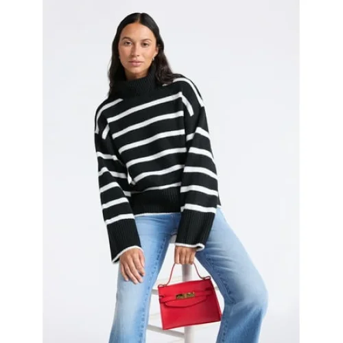 Time and Tru Women's Chunky Turtleneck Pullover Sweater with Long Sleeves, Mid-weight, Sizes XS-XXXL