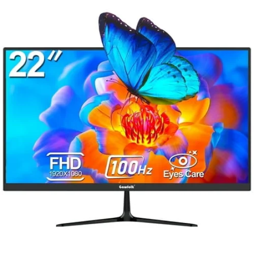 Gawfolk 22 Inch Computer Monitor FHD 1080p 75Hz VA Display HDMI VGA for Home Office Movies
