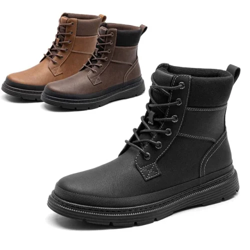 Men's Ankle Snow Winter Insulated Waterproof Outdoor Boots with Warm Fur Lining