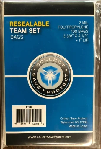 10000 New CSP Resealable Team Bags, 3.375" x 4.5" + 1" Lip, 100 Packages