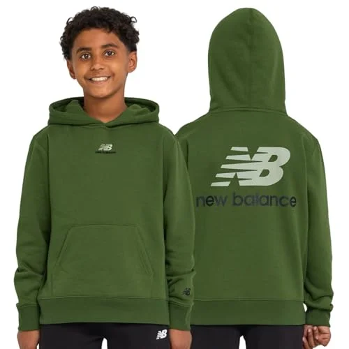 New Balance Boys Hoodie &ndash; Premium Comfy Cotton Fleece Pullover Sweatshirt for Kids, Sizes 4-20, Dark Green