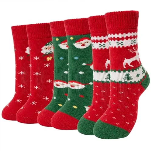 3 Pack Time May Tell Women's Merino Wool Thermal Socks for Winter, Hiking, and Outdoor Activities, US Size 5-9