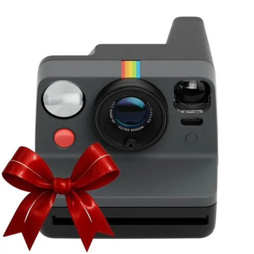 Polaroid Now Generation 3 Black Analog Instant Camera Built In Tripod Mount