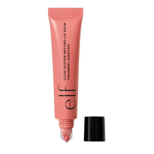 e.l.f. Glow Reviver Melting Lip Balm, Strawberry Shortcake, Vegan & Cruelty-Free Tinted Lip Balm