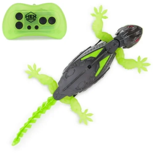 HEX BOTS Wallcrawler Gecko Remote Control Robot Toy for Kids, Requires 2 AAA Batteries
