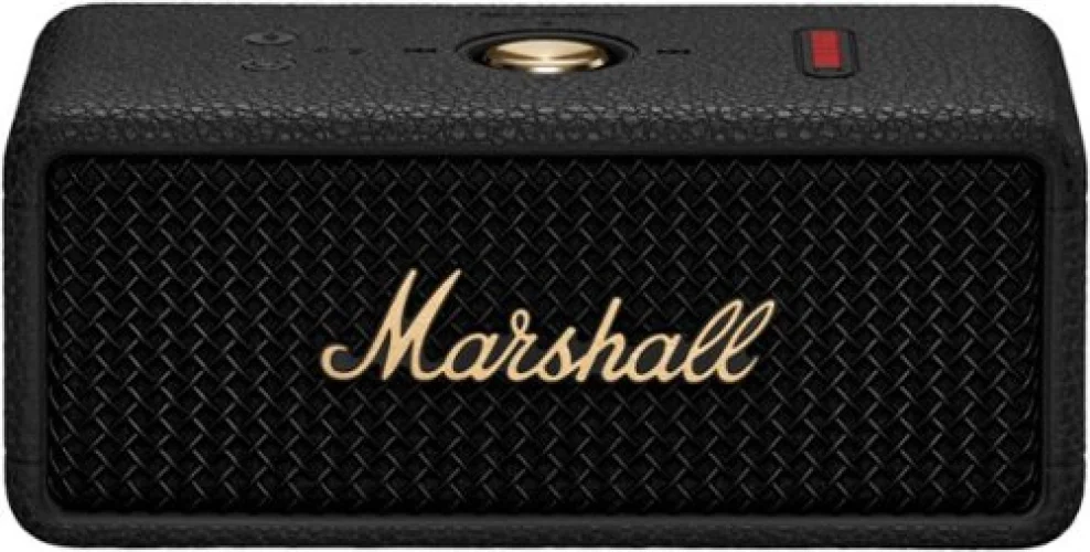 Marshall Emberton III Portable Bluetooth Speaker - Black/Brass - Rugged Waterproof and Dust-proof Wireless Design