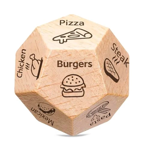 Date Night Food Dice - Valentine's Day Gifts for Him Her, Gag Gifts, Anniversary Birthday Gifts