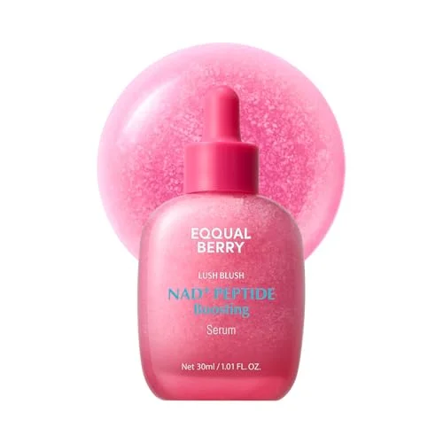 EQQUALBERRY NAD+ Peptide Boosting Smoothie Serum &ndash; Anti-Aging Korean Skin Care | Stocking Stuffer for Women | Firming Serum with 5 Ceramides & Vegan Collagen for Wrinkles & Radiant Glow(1.01oz/30ml)