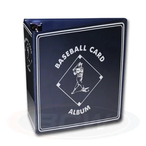 Lot of 4 BCW Blue Baseball Card Collection 3" D-Ring Albums Binders Books