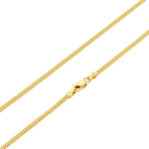 10K Yellow Gold 1.5mm Franco Box Wheat Foxtail Chain Necklace Mens Women 16-30"