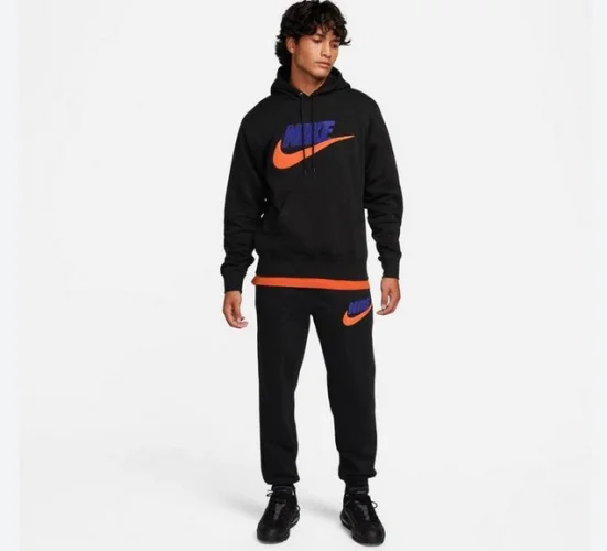 Men's Nike Gym Athletic Chenille Swoosh Hoodie Hooded Sweatshirt Pants Set New