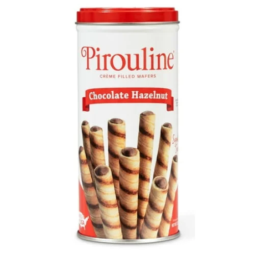 3.5oz Tin Pirouline Chocolate Hazelnut Creme Filled Wafer Cookies - Holiday Gifts