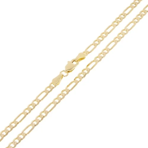Italian 14k Yellow Gold Solid Figaro Chain Necklace 22" 2.3mm 5.1 grams