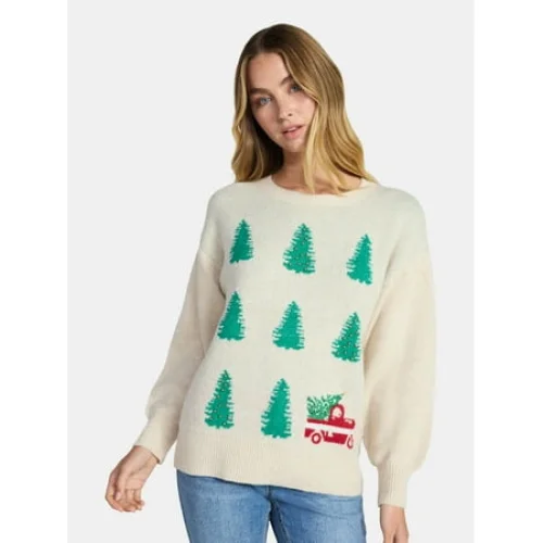 Holiday Time Women's Christmas Sweater, Sizes XXS-3X