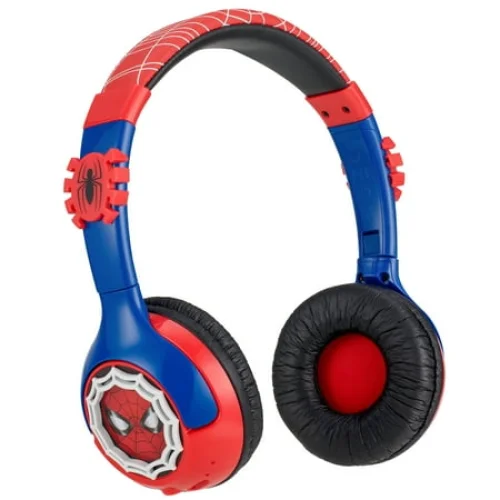 eKids Spider-Man Bluetooth Headphones with Cord Option for Children Ages 6 and Up