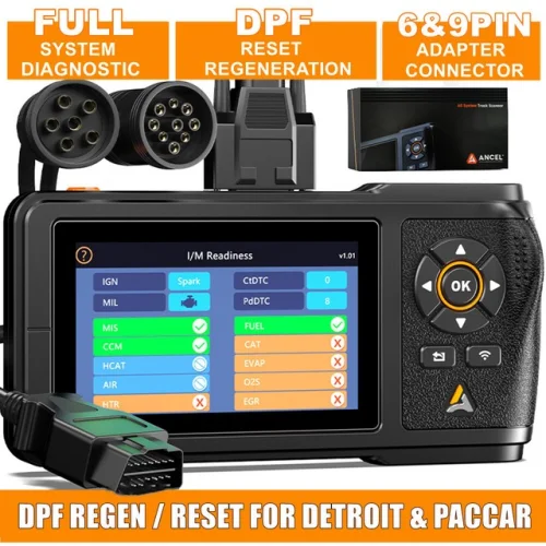 Diesel Truck Scanner Heavy Duty Truck Diagnostic Tool All System Scan DPF Regen