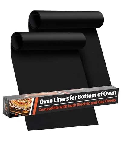 2 Pack Large Heavy Duty Oven Mats, 17"x 25", Reusable Liners for Ovens, Toaster Ovens & Grills