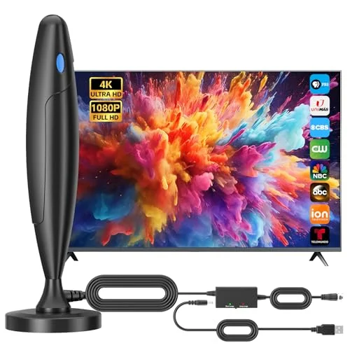 TV Antenna for Smart TV Indoor, Digital Antenna for Local Channels, 4k 1080p Support
