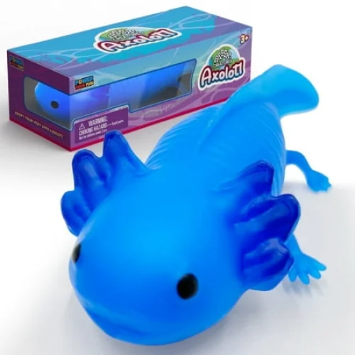 Single Blue Axolotl Stress Ball - Squeezable Amphibian Toy for Stress Relief and Easter Gifts
