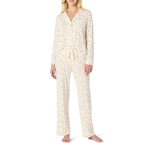 Amazon Essentials Women's Stretch Modal Long-Sleeve Pajama Set with Full-Length Bottoms, XX-Large