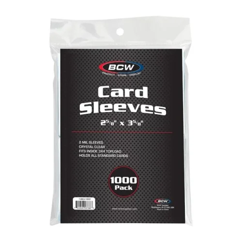 10000 BCW Soft Penny Card Sleeves Case - 10 Packs of 1000 Card Sleeves