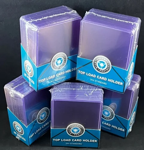 500 Top Loaders Standard 3x4 Regular Card + 500 Sleeves for Card Protection