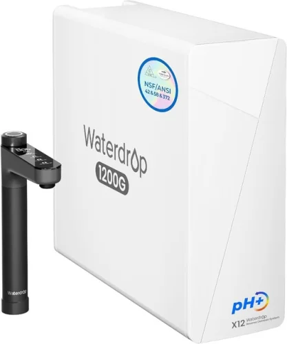 Waterdrop X12 Alkaline Mineral pH+ Reverse Osmosis System, 1200 GPD Fast Flow RO
