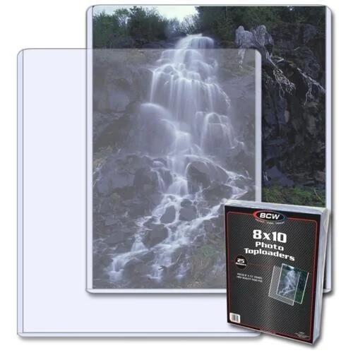 New (3 Pack) BCW 8x10 Rigid Hard Plastic Photo / Print Topload Holders 8 x 10