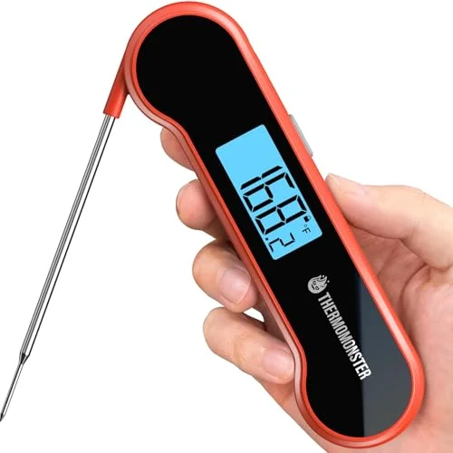 0.5 Sec Instant Read Meat Thermometer Digital with &plusmn;0.5℉ Precision, Red Kitchen Gadget
