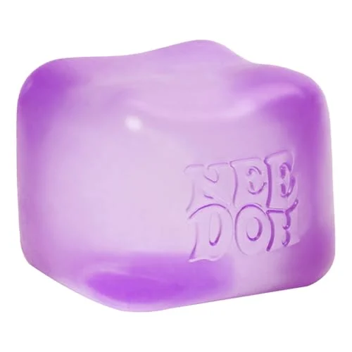 Schylling NeeDoh Nice Cube - Sensory Squeeze Toy - 2.25" Cube (Purple)