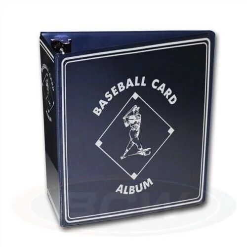 Case of 12 BCW Blue Baseball Card Collection 3" D-Ring Albums Binders Books