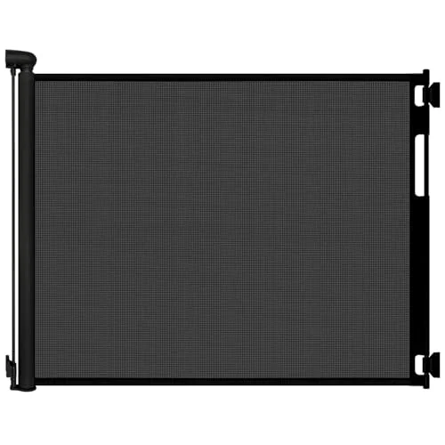 Retractable Baby Gates for Doorways, Mesh Dog Gate for Stairs, Pet Gate Indoor, 55" Wide, 33" Tall