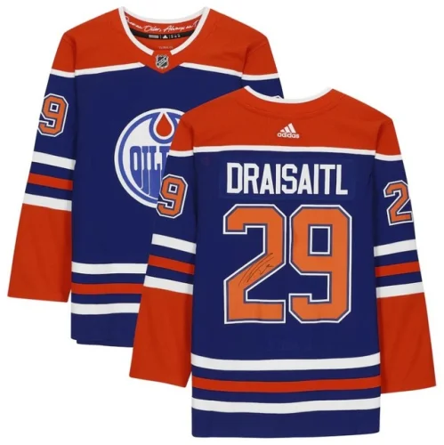 Leon Draisaitl Signed Autographed Hockey Jersey Edmonton Oilers Orange Fanatics