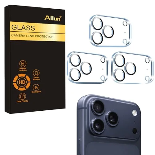 3 Pack Camera Lens Protectors for iPhone 17 Pro Max, Tempered Glass, 9H Hardness, Anti-Scratch