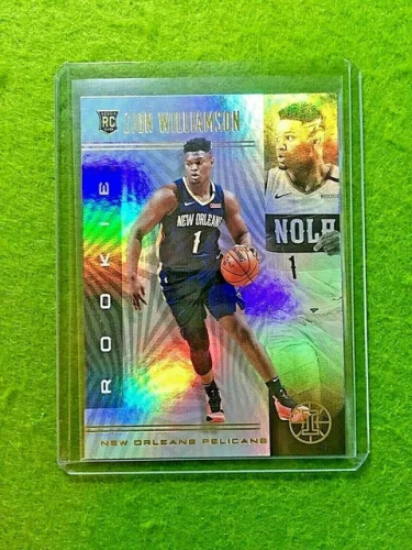 ZION WILLIAMSON ILLUSIONS PRIZM ROOKIE CARD JERSEY #1 PELICANS 2019-20