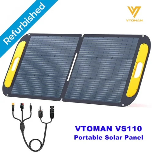 VTOMAN VS110 Portable Solar Panel 110W 19V Foldable Solar Panel with 23% Efficiency