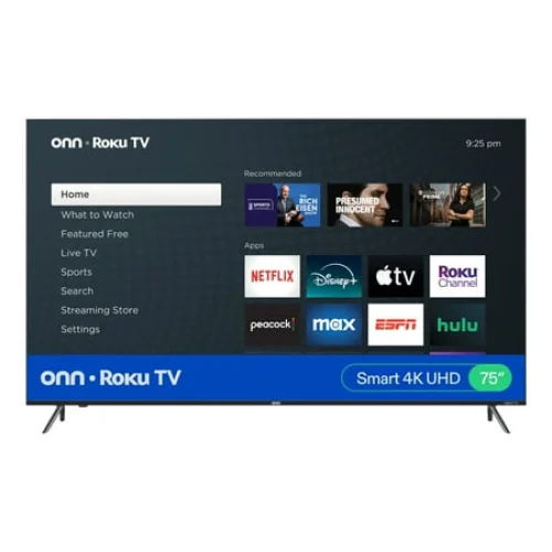 onn 75&rdquo; Class 4K UHD Roku Smart Television, 100044717