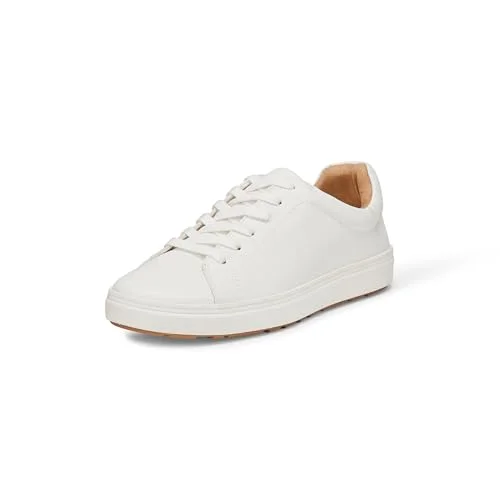 Amazon Essentials Unisex Kids' Low Top Classic Sneakers, White, 2 Little Kid