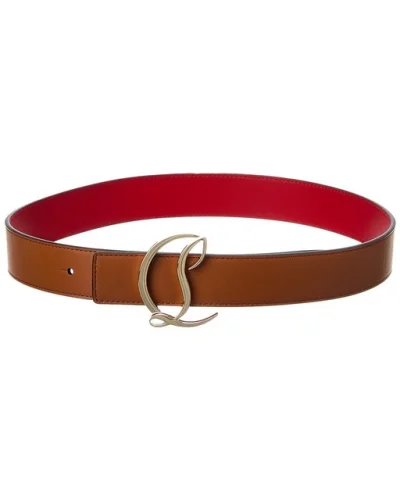 Christian Louboutin Cl Logo Leather Belt Women's